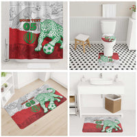 Custom Iran Football Bathroom Set Leopard Comic Manga Art Style