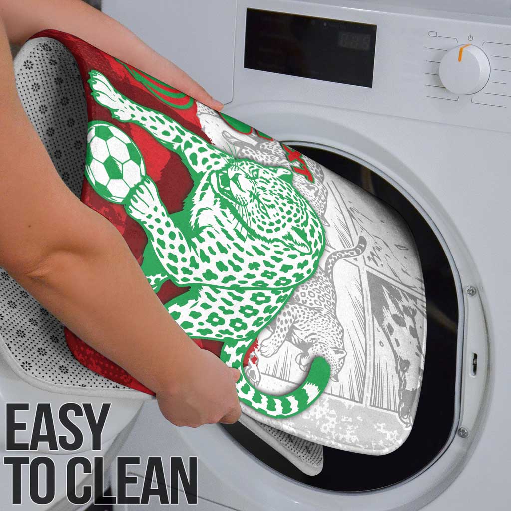 Custom Iran Football Bathroom Set Leopard Comic Manga Art Style