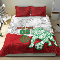 Custom Iran Football Bedding Set Leopard Comic Manga Art Style