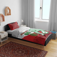 Custom Iran Football Bedding Set Leopard Comic Manga Art Style