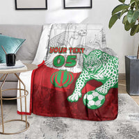 Custom Iran Football Blanket Leopard Comic Manga Art Style