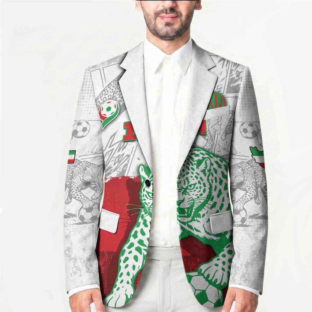 Custom Iran Football Blazer Leopard Comic Manga Art Style