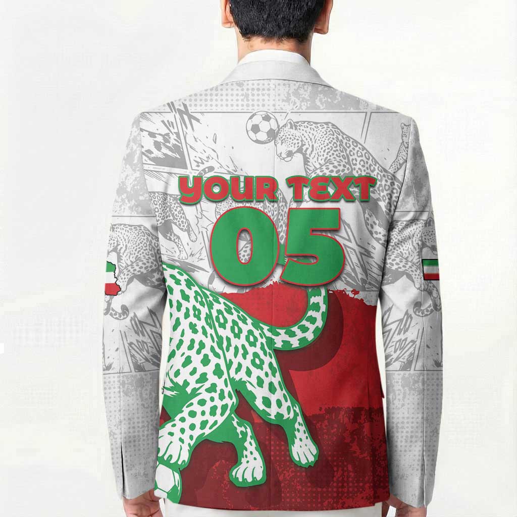 Custom Iran Football Blazer Leopard Comic Manga Art Style