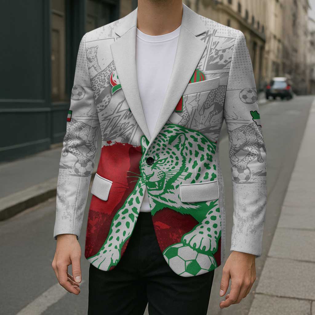 Custom Iran Football Blazer Leopard Comic Manga Art Style