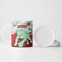 Custom Iran Football Ceramic Mug Leopard Comic Manga Art Style