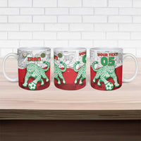 Custom Iran Football Ceramic Mug Leopard Comic Manga Art Style
