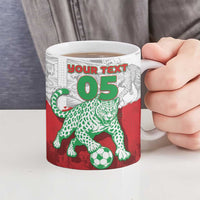 Custom Iran Football Ceramic Mug Leopard Comic Manga Art Style