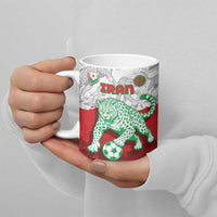 Custom Iran Football Ceramic Mug Leopard Comic Manga Art Style