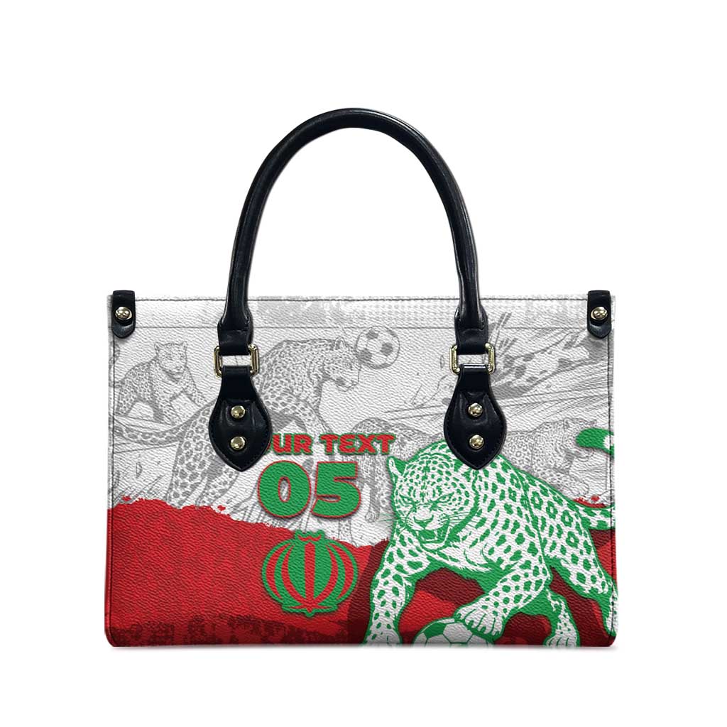 Custom Iran Football Leather Bag Leopard Comic Manga Art Style