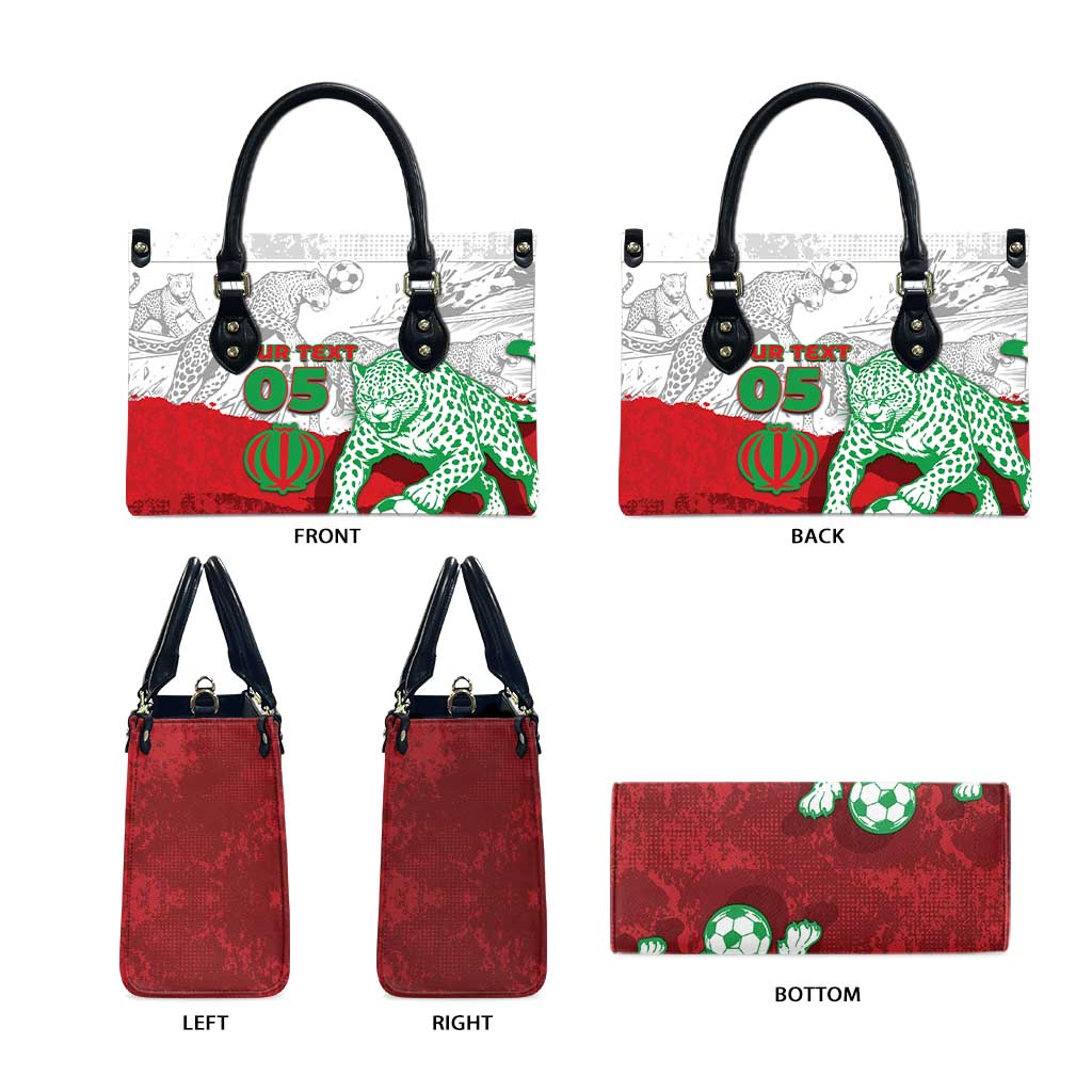 Custom Iran Football Leather Bag Leopard Comic Manga Art Style