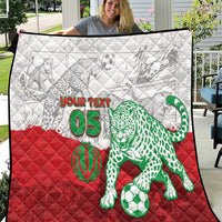 Custom Iran Football Quilt Leopard Comic Manga Art Style