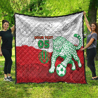 Custom Iran Football Quilt Leopard Comic Manga Art Style