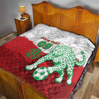 Custom Iran Football Quilt Leopard Comic Manga Art Style