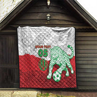 Custom Iran Football Quilt Leopard Comic Manga Art Style