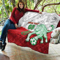 Custom Iran Football Quilt Leopard Comic Manga Art Style