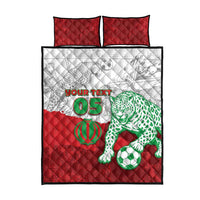 Custom Iran Football Quilt Bed Set Leopard Comic Manga Art Style