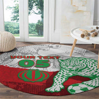 Custom Iran Football Round Carpet Leopard Comic Manga Art Style