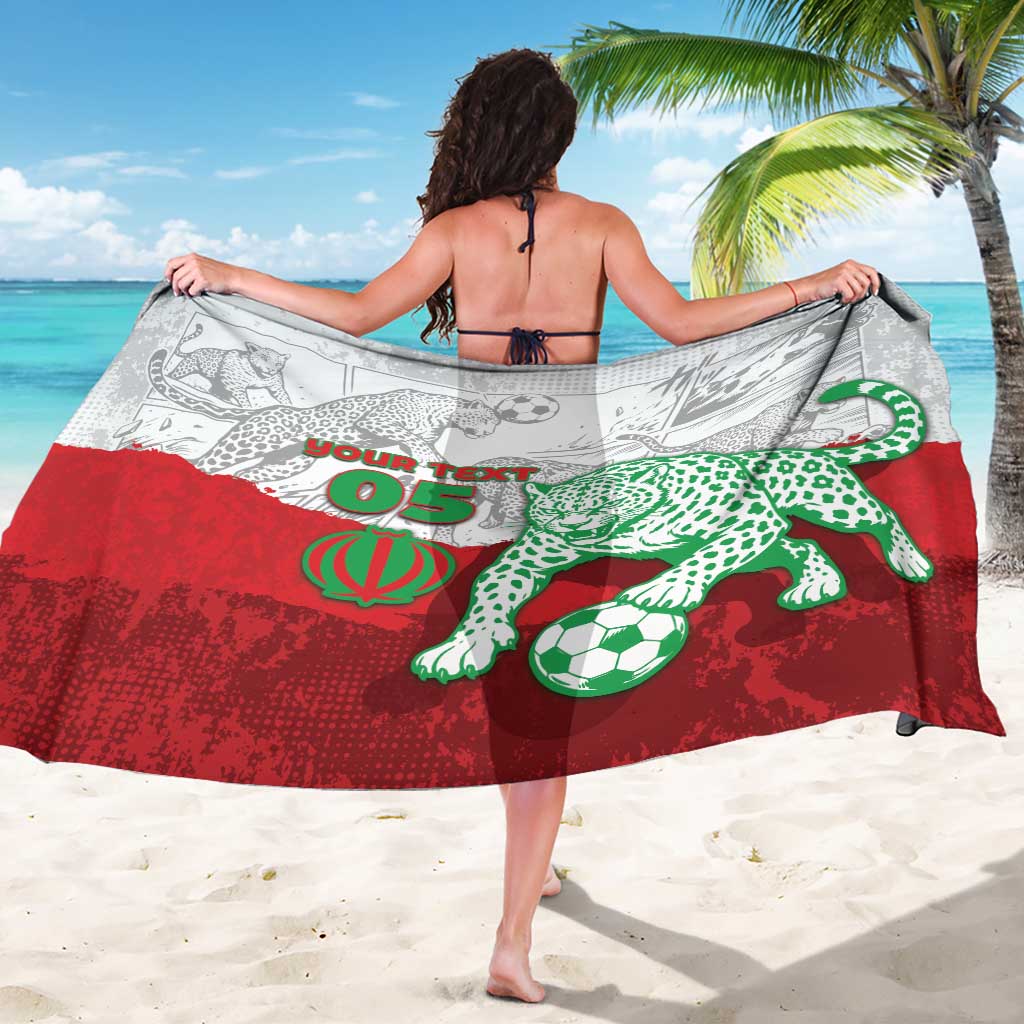 Custom Iran Football Sarong Leopard Comic Manga Art Style