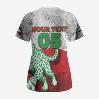 Custom Iran Football Scrub Top Leopard Comic Manga Art Style
