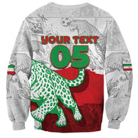 Custom Iran Football Sweatshirt Leopard Comic Manga Art Style
