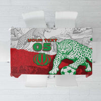 Custom Iran Football Tablecloth Leopard Comic Manga Art Style