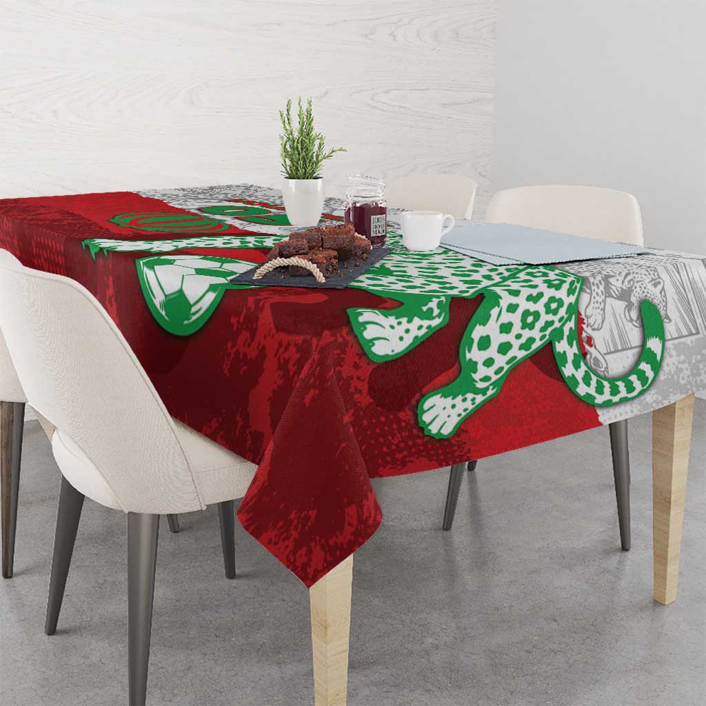 Custom Iran Football Tablecloth Leopard Comic Manga Art Style