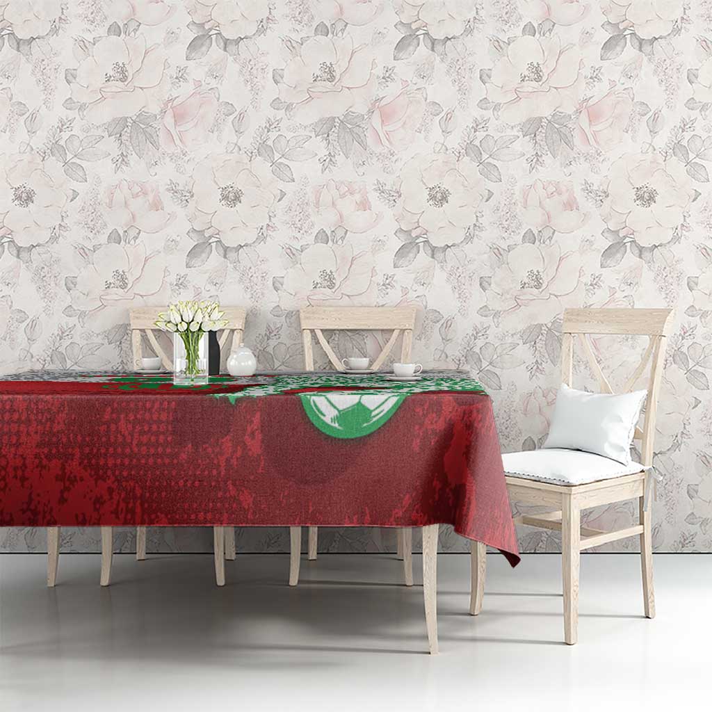 Custom Iran Football Tablecloth Leopard Comic Manga Art Style
