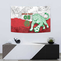 Custom Iran Football Tapestry Leopard Comic Manga Art Style