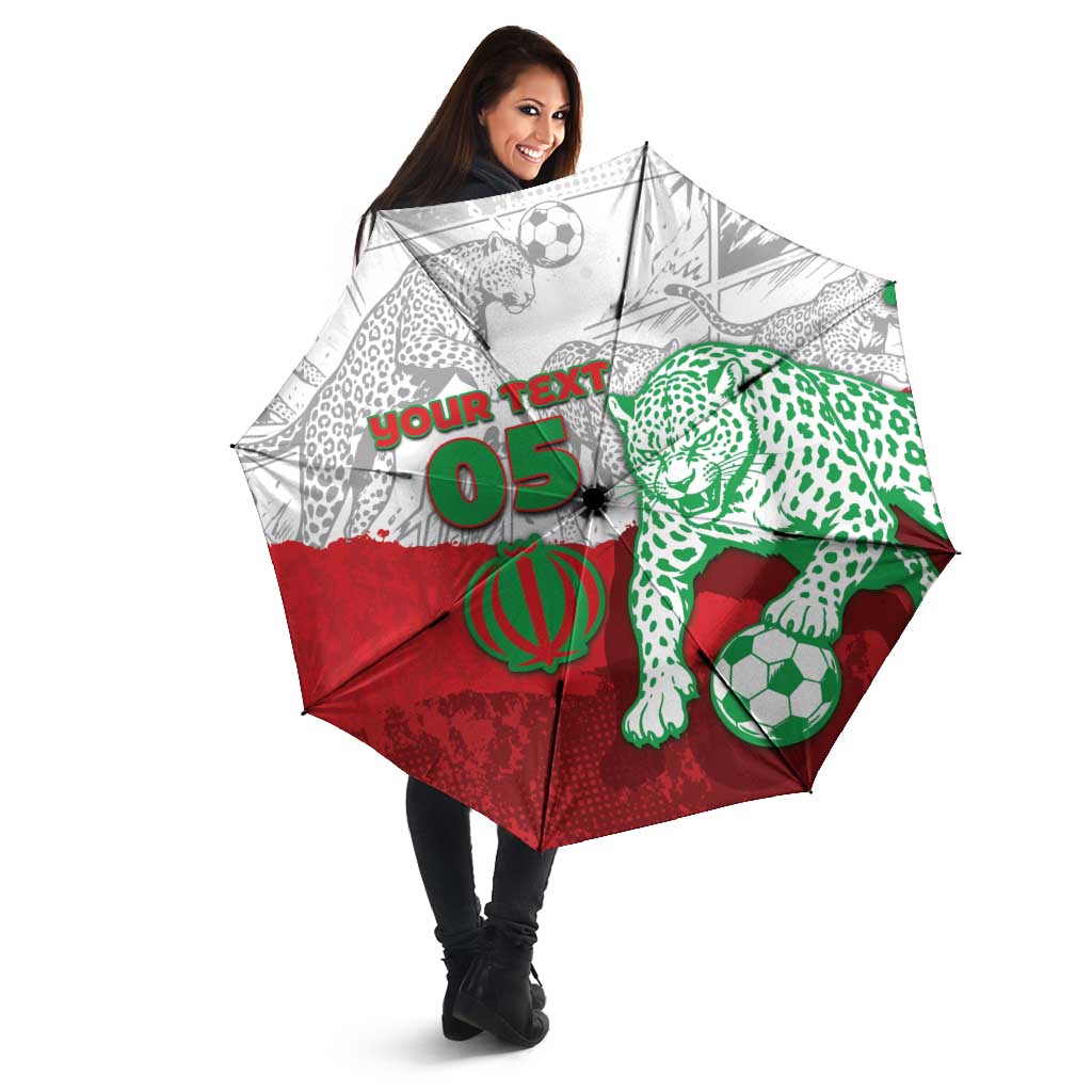 Custom Iran Football Umbrella Leopard Comic Manga Art Style