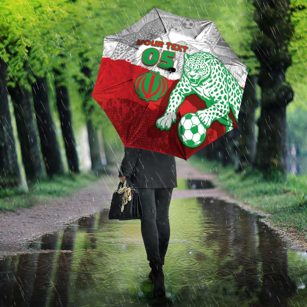 Custom Iran Football Umbrella Leopard Comic Manga Art Style