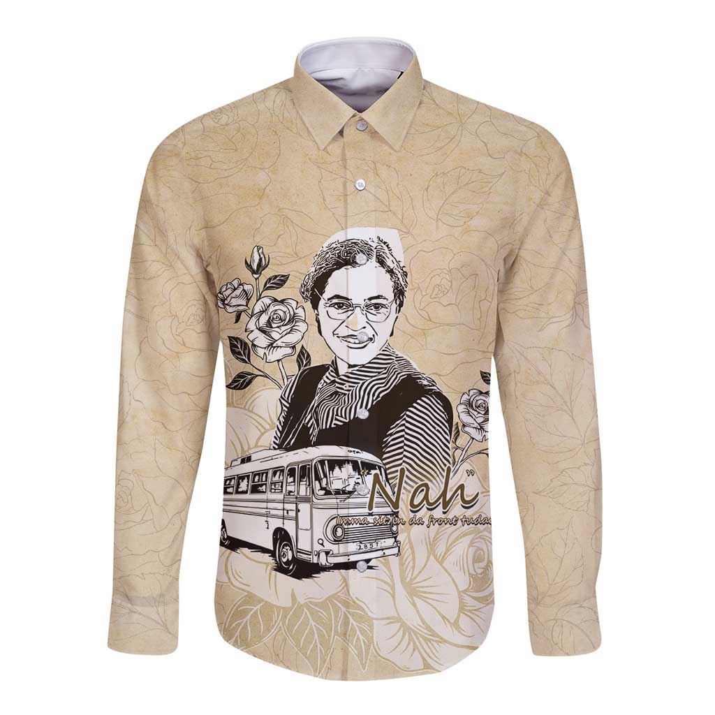Nah Rosa Parks Long Sleeve Button Shirt Black Women History