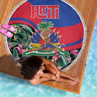 Personalized Haiti Beach Blanket Tropical Hibiscus Flowers