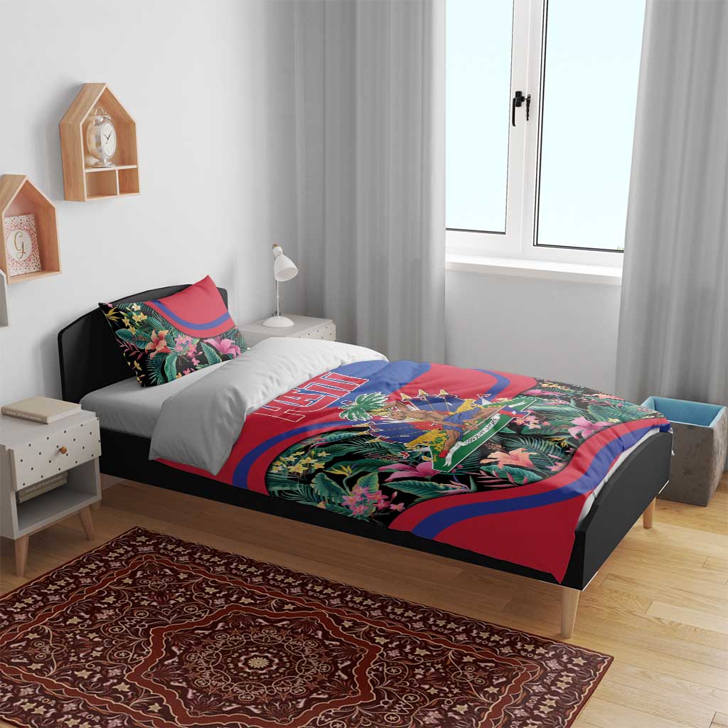 Personalized Haiti Bedding Set Tropical Hibiscus Flowers