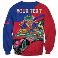 Personalized Haiti Sweatshirt Tropical Hibiscus Flowers DT05