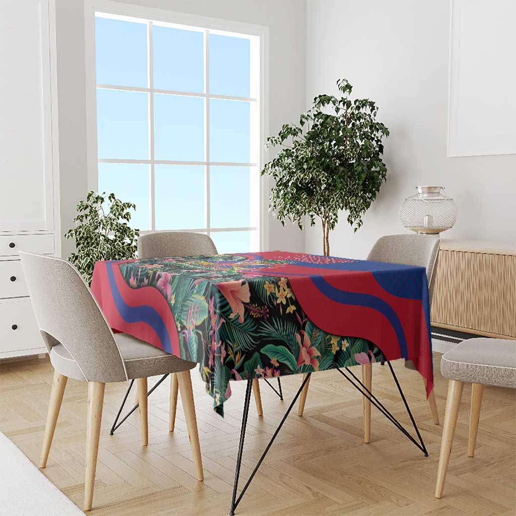 Personalized Haiti Tablecloth Tropical Hibiscus Flowers
