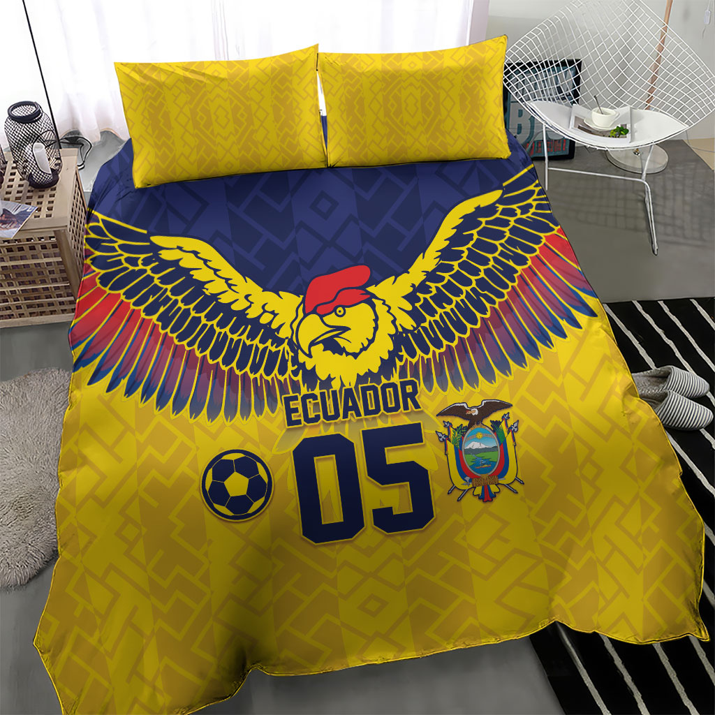 Custom Ecuador Football Bedding Set Andean Condor Unique Style