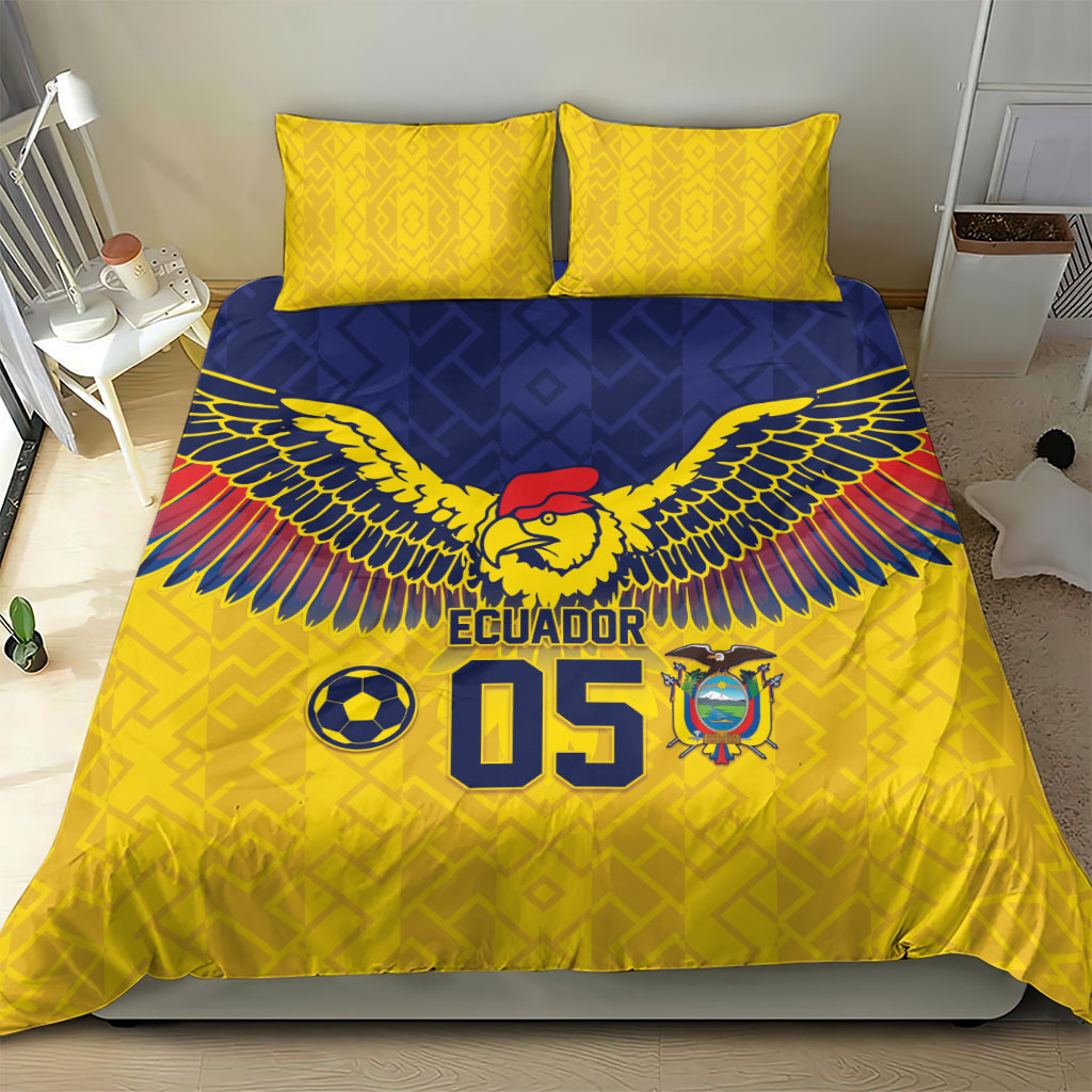 Custom Ecuador Football Bedding Set Andean Condor Unique Style