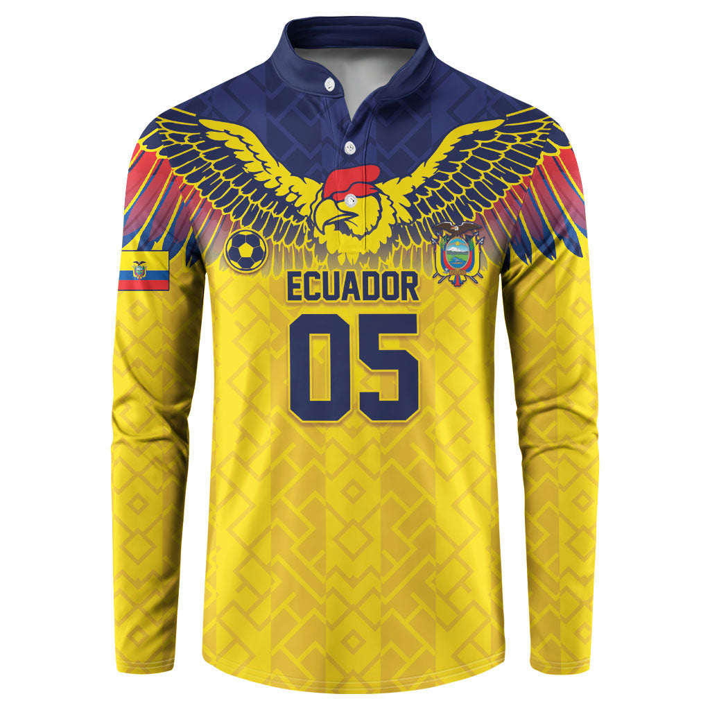 Custom Ecuador Football Button Sweatshirt Andean Condor Unique Style