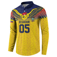 Custom Ecuador Football Button Sweatshirt Andean Condor Unique Style