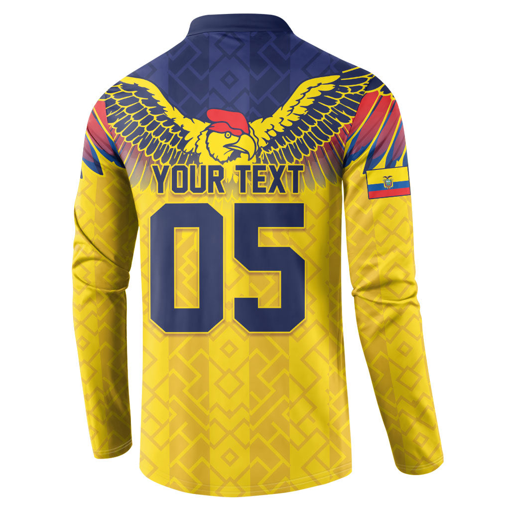 Custom Ecuador Football Button Sweatshirt Andean Condor Unique Style