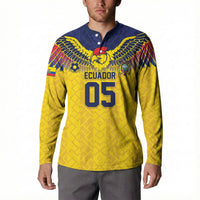 Custom Ecuador Football Button Sweatshirt Andean Condor Unique Style