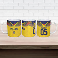 Custom Ecuador Football Ceramic Mug Andean Condor Unique Style