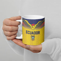 Custom Ecuador Football Ceramic Mug Andean Condor Unique Style