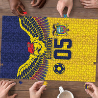 Custom Ecuador Football Puzzle Andean Condor Unique Style
