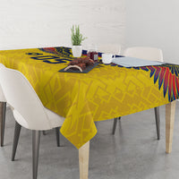 Custom Ecuador Football Tablecloth Andean Condor Unique Style