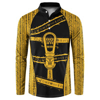 Egypt Sistrum Button Sweatshirt Ancient Mythology Sacred Rattling Instrument
