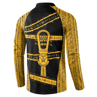 Egypt Sistrum Button Sweatshirt Ancient Mythology Sacred Rattling Instrument