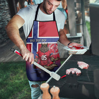 Custom Norway Football Apron Ro Ro Meditating Viking Wolf