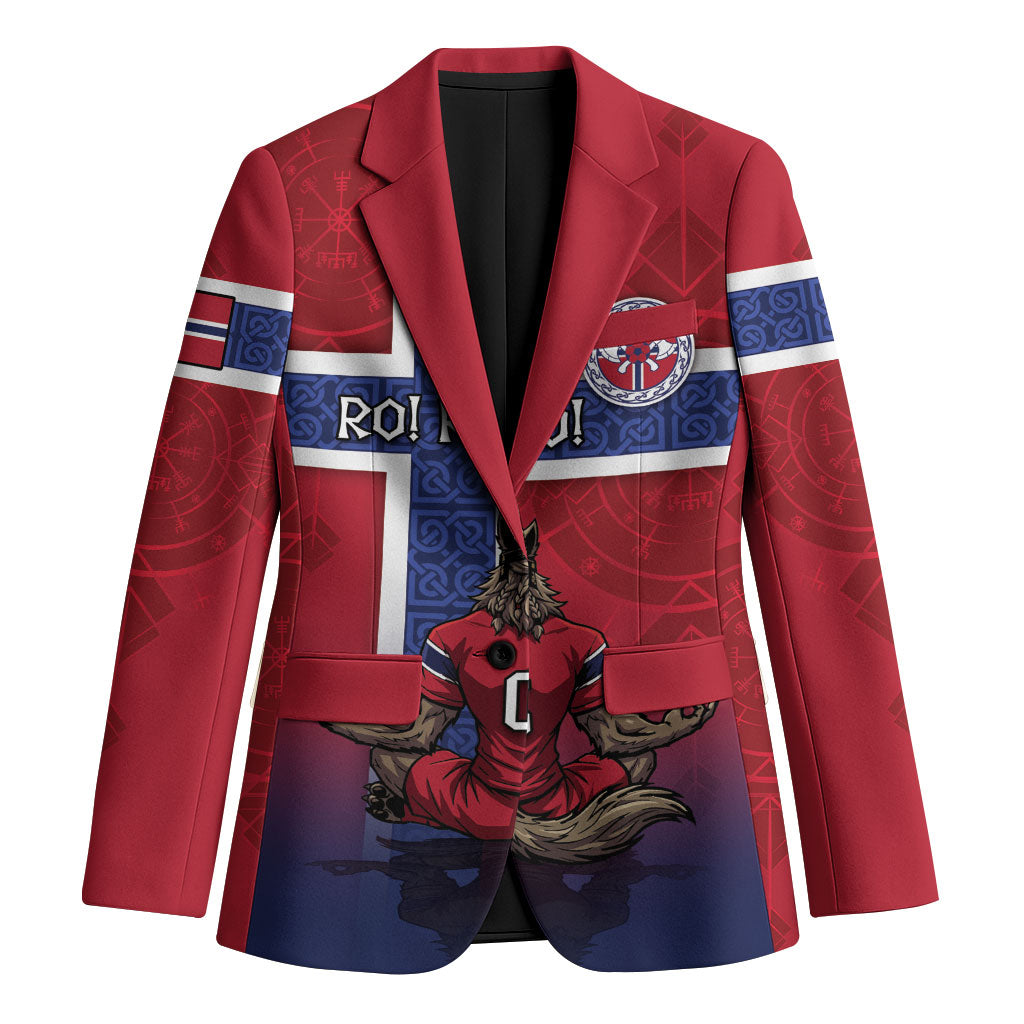 Custom Norway Football Blazer Ro Ro Meditating Viking Wolf