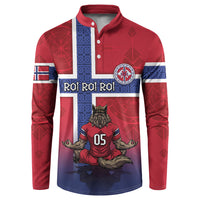 Custom Norway Football Button Sweatshirt Ro Ro Meditating Viking Wolf